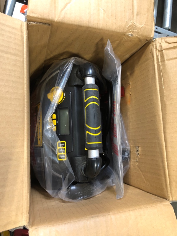 Photo 3 of STANLEY J5C09D Digital Portable Power Station Jump Starter: 1200 Peak/600 Instant Amps, 120 PSI Air Compressor, 3.1A USB Ports, Battery Clamps 1,200 Peak Amps