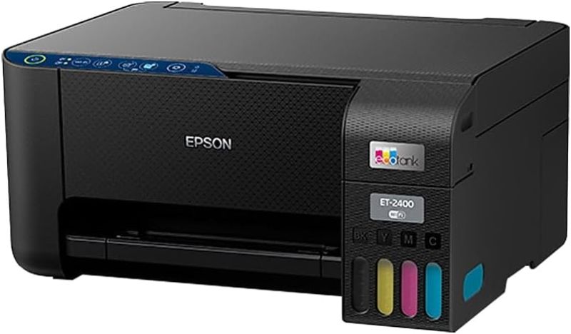 Photo 1 of Epson EcoTank ET-2400 Wireless Color All-in-One Cartridge-Free Supertank Printer with Scan and Copy – Easy, Everyday Home Printing