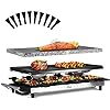 Photo 1 of Artestia Raclette Table Grill,1500W Raclette Cheese Grill,10 Paddles Korean Bbq Grill, Cheese Raclette with Grill Stone and Non-Stick Reversible Aluminum Plate for Parties Family
