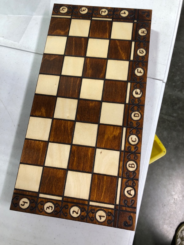 Photo 1 of Chess and games shop Muba Beautiful Handcrafted Wooden Chess Set with Wooden Board and Handcrafted Chess Pieces - Gift idea Products (16inch (40 cm)) 16" (40 cm)