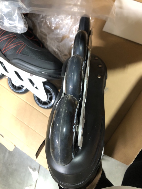 Photo 1 of JetHok Inline Skates Advantage Pro Women’s and Men's Adult Fitness Inline Skate, Professional Aluminum Inline Rollerskates Outdoor (Black and Red, Size...
