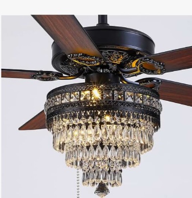 Photo 1 of 
Crystal Ceiling Fan Fandelier