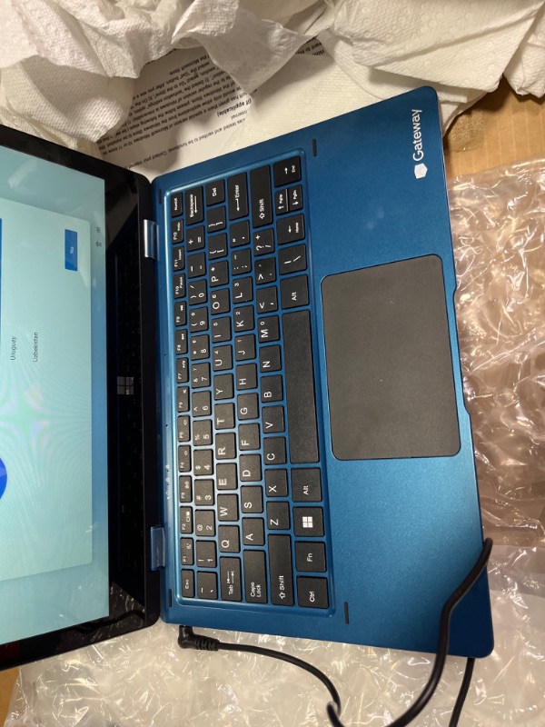 Photo 3 of ***ITEM HAS KEYBOARD ISSUES*** 

Gateway GWTC116-2BL 11.6 inch Touch 4GB 64GB eMMC Celeron N4020 1.1GHz Win10S, Blue, 11-11.99 inches
