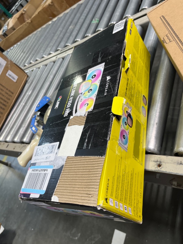 Photo 1 of CORSAIR iCUE Link H150i RGB Liquid CPU Cooler - 360mm AIO - QX120 RGB Fans - Fits Intel® LGA 1700, AMD® AM5 - iCUE Link System Hub Included - White