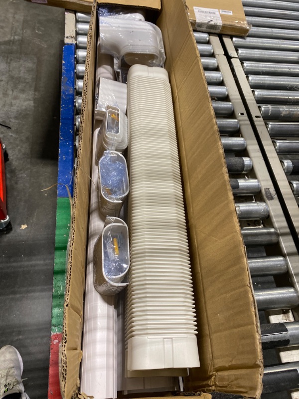 Photo 1 of TAKTOPEAK 4 inch 17 Ft PVC Decorative Pipe Line Cover Kit for Ductless Mini Split Air Conditioner-Full Set, No Other Parts Needed, White (HMB-GM-GXC-5.2M-003) 4'' Full Cover Kit-17ft