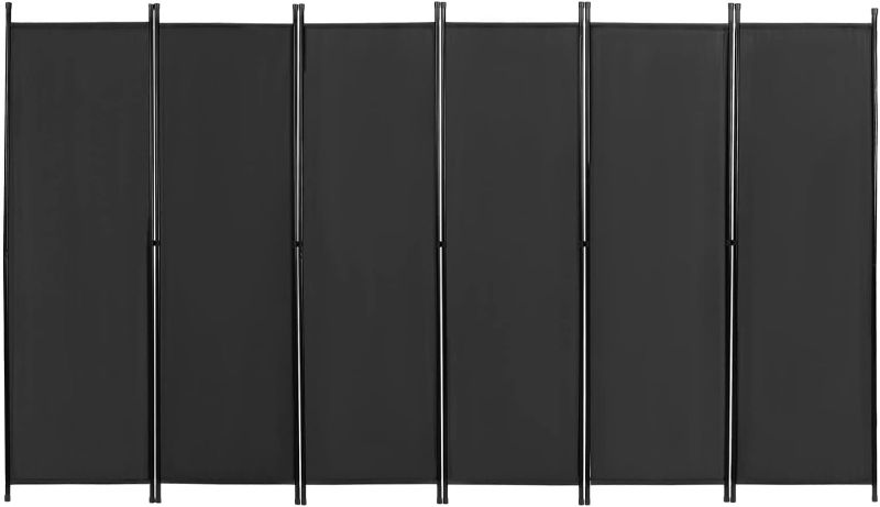 Photo 1 of 6-Panel Outdoor/Indoor Room Divider,Privacy Furniture Indoor Bedroom (Black)
