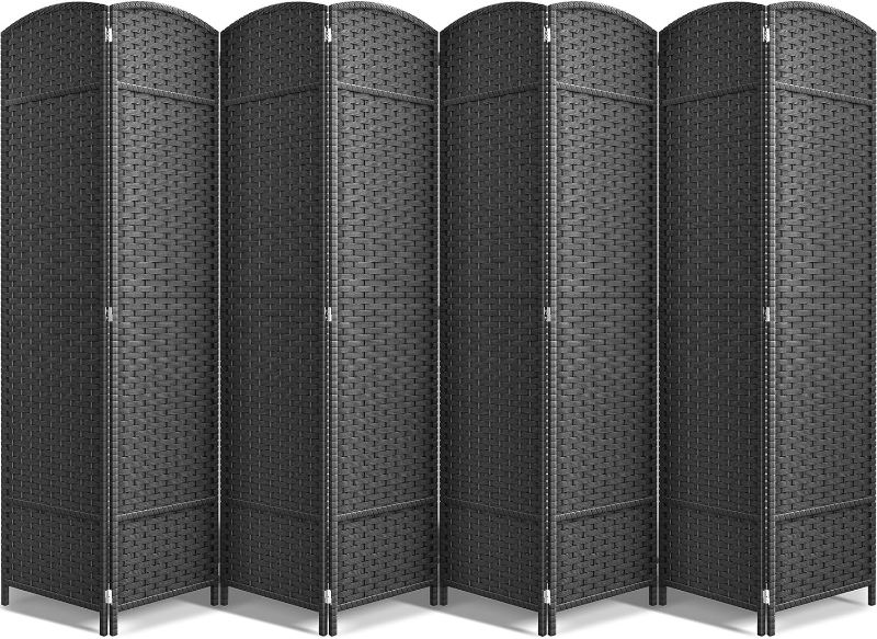 Photo 1 of Sorbus 8 Panel Room Divider 6 ft. Tall - Privacy Screen, Extra Wide Double Hinged Panels, Mesh Hand-Woven Design, Partition Room Dividers and Folding Privacy Screens, Wall Divider for Room Separation
