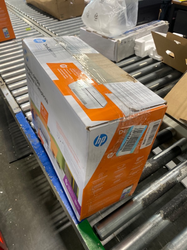 Photo 2 of HP DeskJet 2755e Wireless Color All-in-One Printer with bonus 6 months Instant Ink (26K67A), white ***USED***BOX IS DAMAGED**** 