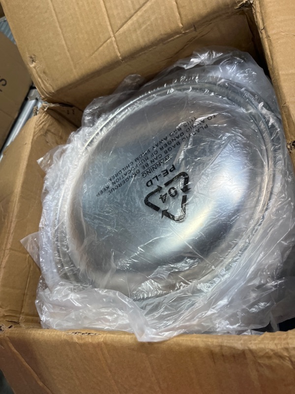 Photo 1 of IMACONE Chafing Dish Buffet Set of 6 Pack, 5QT Round Stainless Steel Chafer for Catering, Upgraded Chafers and Buffet Warmer Sets with Food & Water Pan, Lid, Frame, Fuel Holder for Event Party Holiday 6-Pack