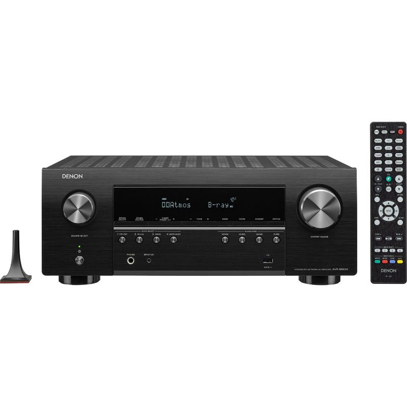 Photo 1 of Denon AVR-S960H 8K Ultra HD 7.2 Channel (90 Watt X 7) AV Receiver 2020 Model - Built for Gaming, Music Streaming, 3D Audio & Video, Alexa + HEOS, Black