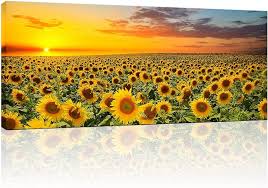 Photo 1 of VANSEEING Sunflower Pictures Canvas Wall Art 24x36 inch