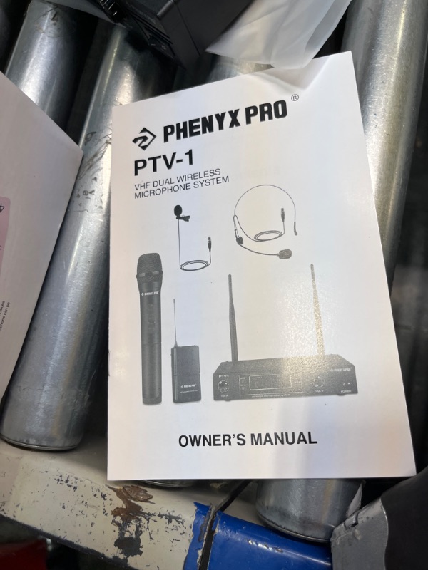 Photo 1 of Wireless Microphone System, Phenyx Pro VHF Cordless Mic Set with 1 Handheld+1 Headset+1 Lapel+1 Bodypack, Stable Signal, Long Range, Best for Presentation, Interview, Church, Wedding,Events (PTV-1B)