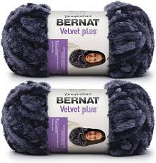 Photo 1 of Bernat Velvet Plus Yarn-Indigo Velvet 161256-56008
