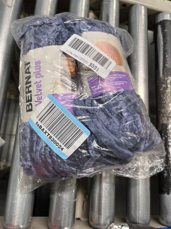 Photo 2 of Bernat Velvet Plus Yarn-Indigo Velvet 161256-56008
