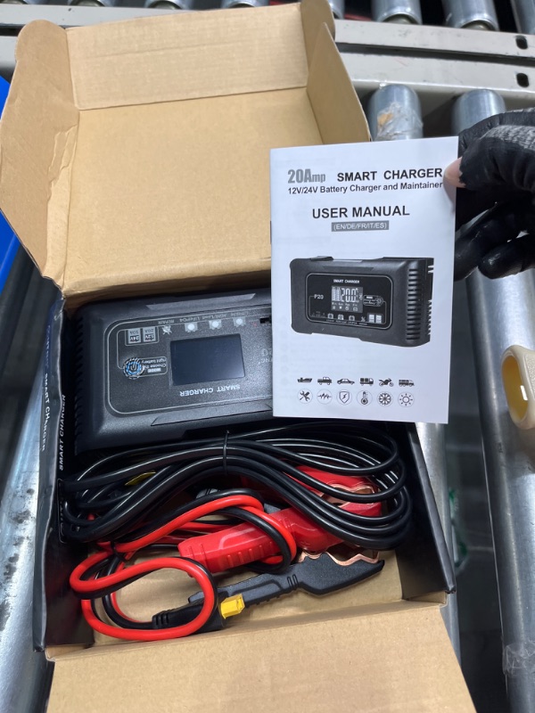 Photo 2 of 20-Amp Smart Battery Charger,Lithium,LiFePO4,Lead-Acid(AGM/Gel/SLA.) Car Battery Charger,Trickle Charger, Maintainer/deep Cycle Charger,12V/20A and 24V/10A,for Boat,Motorcycle,Lawn Mower,Golf cart.