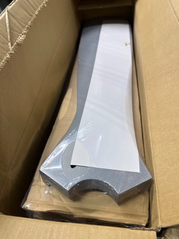 Photo 1 of Obabala 52''Gray Ceiling Fan with LED Light Remote Control Modern Ceiling Fan 3 Walnut Wood Blades -6 Speeds -Reversible Quiet DC Motor and Matte Black 52-inch Grey blades black body