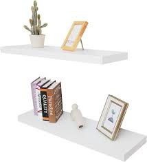 Photo 1 of Floating Wall Shelves Set of 2 Size: 23.62"Lx11.81"Dx2"T LS2024W Made in white