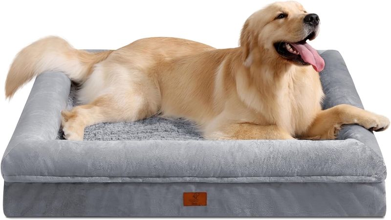 Photo 1 of XL Dog Bed, Orthopedic Dog Bed with Egg Crate Foam, Washable Dog Bed with Removable Cover, Extra Large Dog Bed up to 90lbs