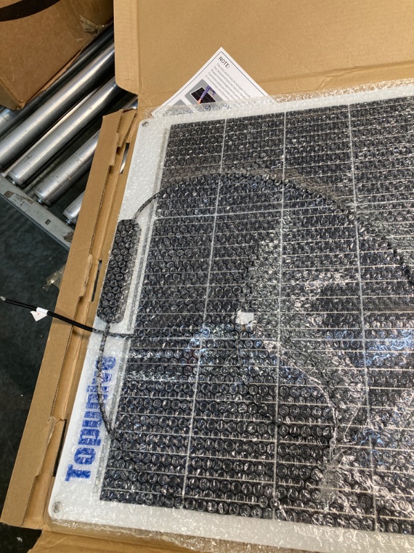 Photo 4 of 100W 12V Flexible Solar Panel 9BB Monocrystalline Cell 12 Volt Semi-Flexible for Marine RV Trailer Boat Cabin Van Car Uneven Surfaces 12V Battery Charge