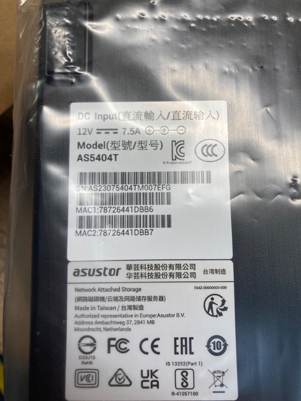 Photo 4 of Asustor AS5404T 4 Bay NAS Storage, Quad-Core 2.0GHz CPU, 4xM.2 NVMe SSD Slots, 2x2.5GbE Ports, 4GB DDR4 RAM, Gaming Network Attached Storage, Home Personal Cloud Storage (Diskless)