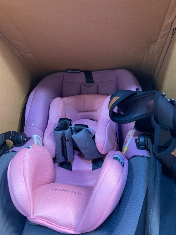 Photo 1 of Evenflo Gold Shyft DualRide with Carryall Storage Infant Car Seat and Stroller Combo (Opal Pink) Gold Shyft DualRide Opal Pink
