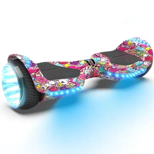 Photo 1 of Crystal Light Wheel Hoverboard, New Version Bluetooth Hover Board, Chrome and Design Color Self-Balance Electric Scooter Unicorn