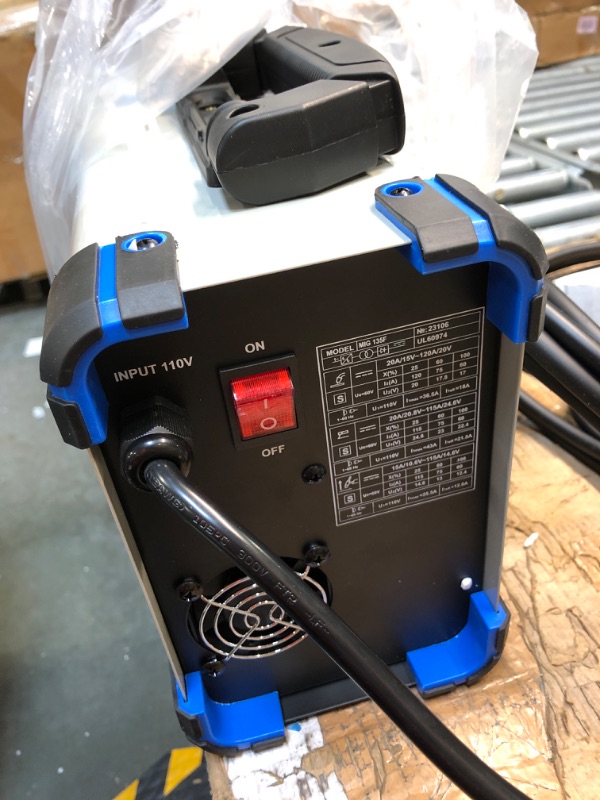 Photo 5 of 135 Amp MIG Welder, 3 in 1 Multiprocess Welder 110V Flux Core Welder Flux MIG/Lift TIG/Stick Welding Machine Synergic Control IGBT Inverter Welder (volts, 110)