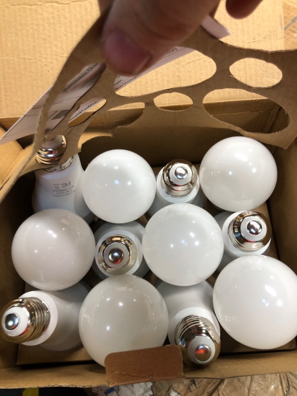 Photo 3 of 12Pack A19 LED Light Bulbs 100 Watt Equivalent 5000K Daylight White, No Flicker E26 Medium Screw Base Bulbs, 1100Lumens, Non Dimmable