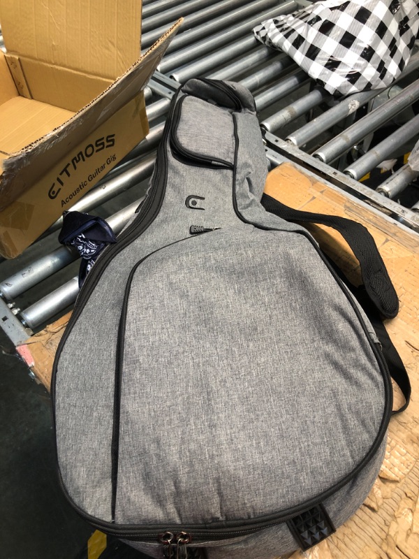 Photo 3 of 36 Inch Acoustic Guitar Bag Guitar Case Soft Guitar Gig Bag Adjustable Straps Grey