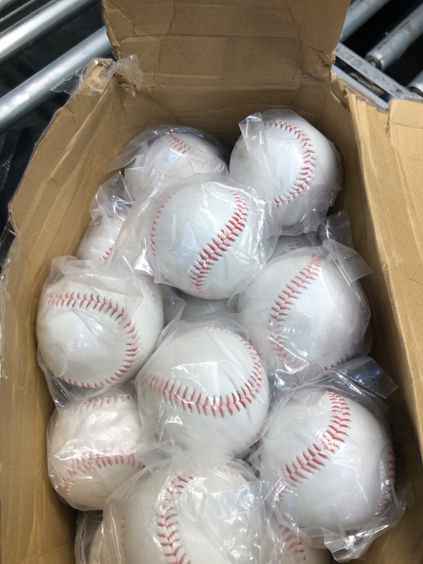 Photo 3 of 36 Pieces Baseball Bulk Standard Size Practice Baseballs with Mesh Bag Set Training Game Blank Softballs for Hitting Throwing Batting Fielding Pitching Kids Youth Teenager Adult, 9 Inches