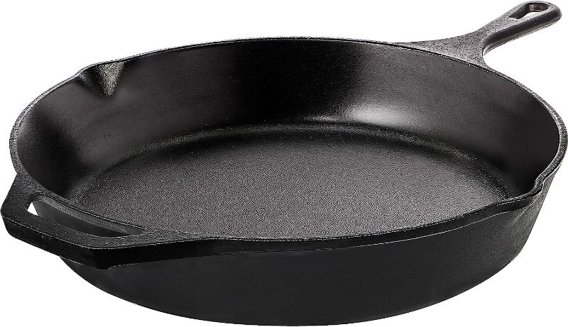 Photo 1 of ***USED*** 
Saute Fry Pan - Chefs Pan, Pre-Seasoned Cast Iron Skillet - Frying Pan 12 Inch - Safe Grill Cookware for indoor & Outdoor Use - Cast Iron Pan (Black)