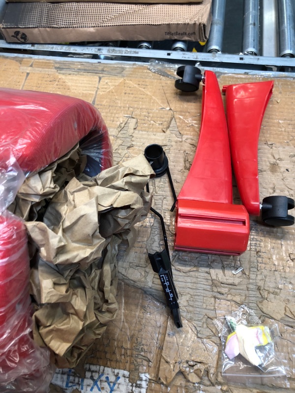 Photo 1 of PDM WORLDWIDE Dress Form Adjustable Female Mannequin Torso with 13 Adjuster Fabric Pinnable Model for Body Sewing, Detachable Metal Rolling Base, Height Range 42.5"-60" for Clothing Display, Small Red Small