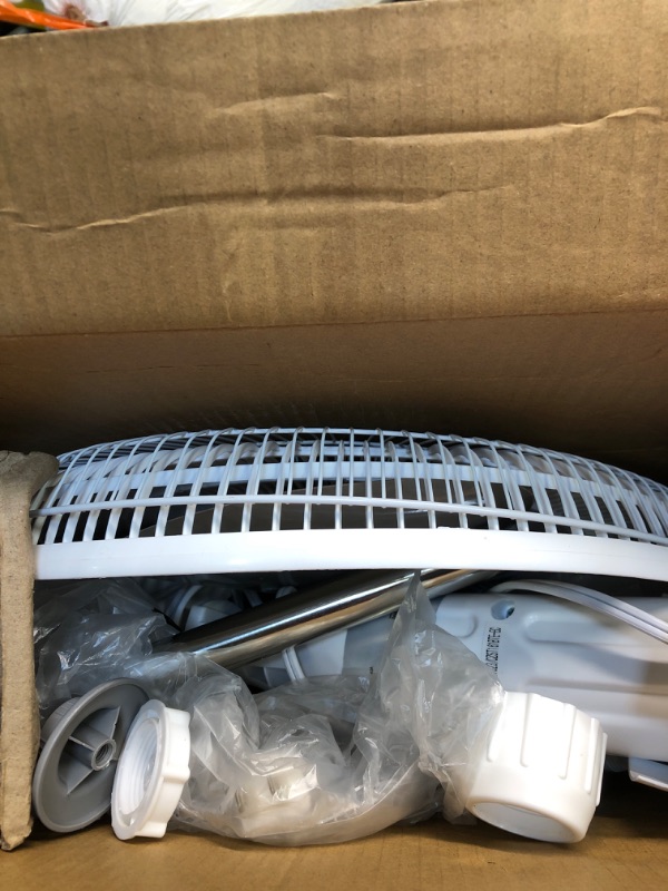 Photo 1 of 16 in. Oscillating Pedestal Fan in White