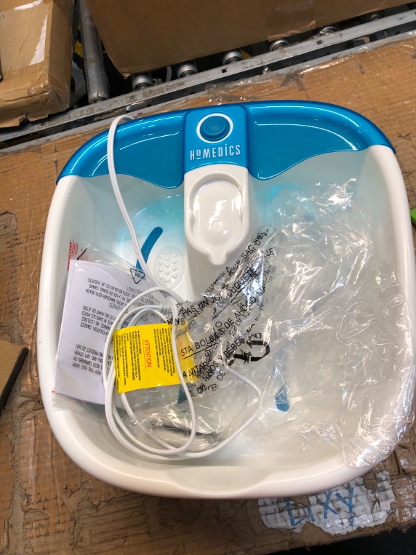 Photo 1 of HoMedics Bubble Mate Foot Spa, Toe Touch Controlled Foot Bath with Invigorating Bubbles and Splash Proof, Raised Massage nodes and Removable Pumice Stone