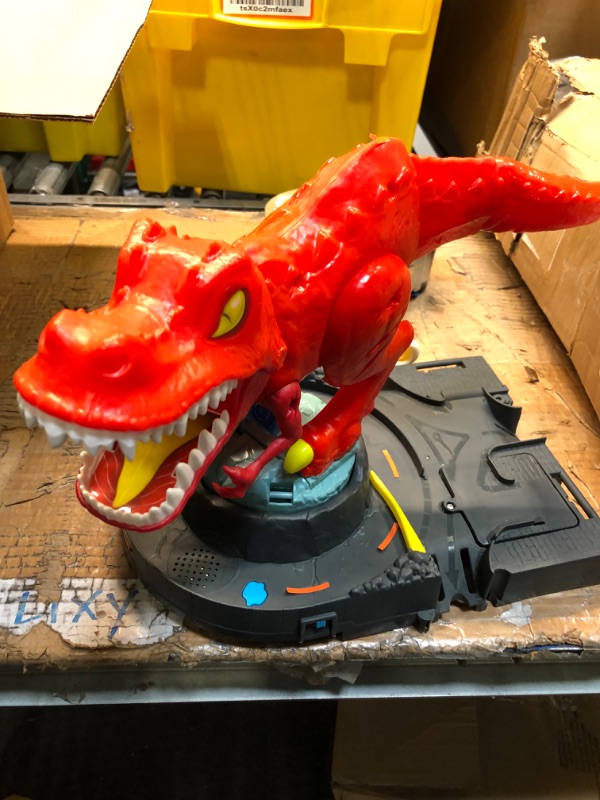 Photo 1 of Hot Wheels T-Rex Rampage Track Set , Works With Hot Wheels City Sets, Toys for Boys Ages 5 to 10