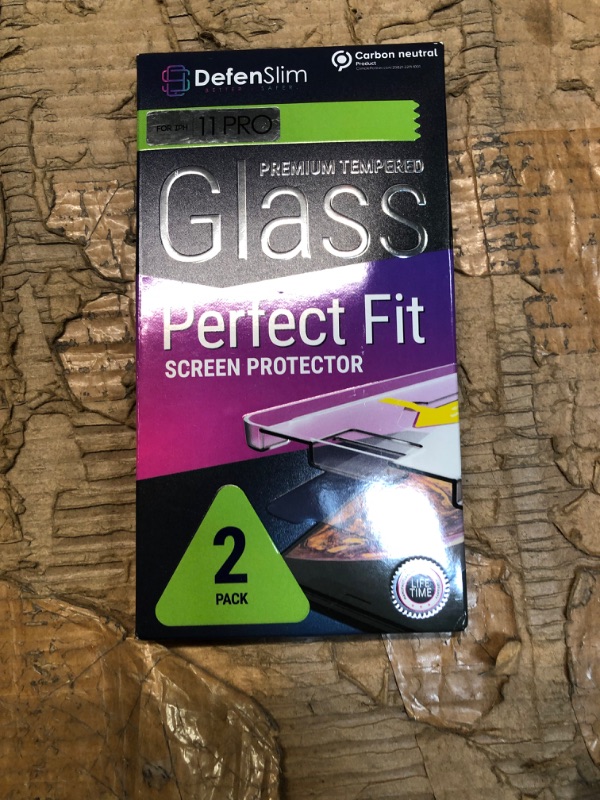 Photo 2 of iPhone 11 Pro Screen Protector [2-Pack] with Easy Auto-Align Install Kit - Tempered Glass for iPhone 11 Pro (5,8") - New Glass with Your Next Phone