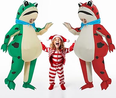 Photo 1 of 2 Packs Inflatable Animal Costume Halloween Costume Christmas Blow-Up Costume for Adult/Christmas/Birthday Party