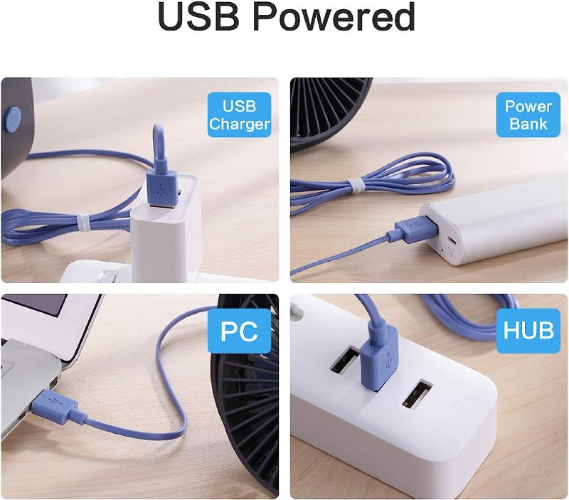Photo 1 of 2 Fan Bundle:
SmartDevil Small Personal USB Desk Fan,3 Speeds Portable Desktop Table Cooling Fan Powered by USB,Strong Wind,Quiet Operation,for Home Office Car Outdoor Travel (Navy Blue)