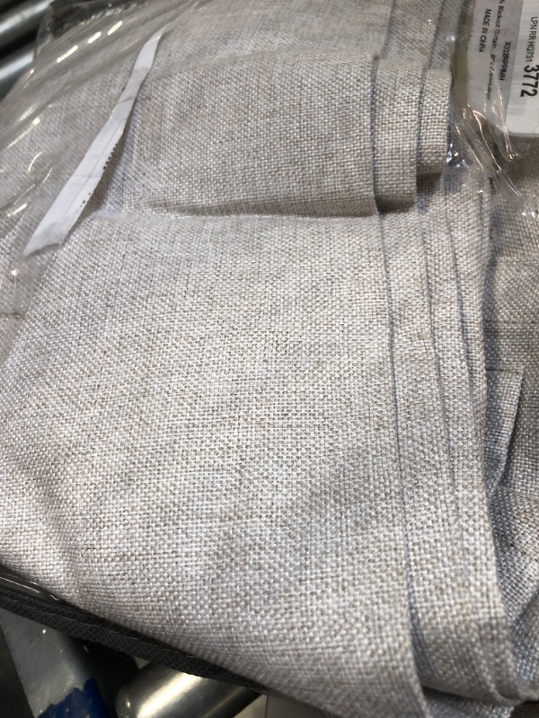 Photo 1 of 100% Blackout Curtain 84 Inch Length Block Full Light Linen Textured Blackout Curtains for Bedroom Thermal Insulated Grommet Curtains Window Treatment Curtain Panels(W50 x L84 2 Panels, Beige) Beige 50''W x 84''L