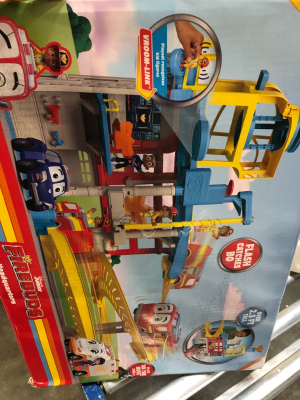 Photo 3 of Disney Junior Firebuds HQ Playset with Lights, Sounds, Fire Truck Toy, Action Figure and Vehicle Launcher, Kids Toys for Boys and Girls Ages 3 and Up1026500793
