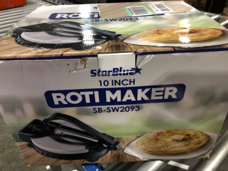 Photo 2 of 10inch Roti Maker by StarBlue with FREE Roti Warmer - The automatic Stainless Steel Non-Stick Electric machine to make Indian style Chapati, Tortilla, Roti AC 110V 50/60Hz 1200W SB-SW2093