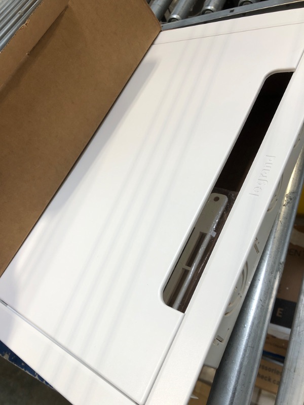 Photo 1 of On-Q Legrand Cable Management, Structured Media Enclosure, in-Wall Enclosure, TV Home Theater Box, 17 Inches, White (ENP1705-NA-V1) & AC1034 Rubber Grommet for Plastic Enclosures Enclosure with Trim and Cover + Bracket Box + Rubber Grommet 17 inch