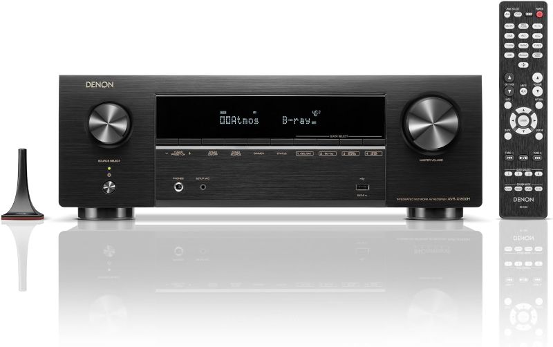 Photo 2 of Denon AVR-X1800H 7.2 Channel AV Receiver (2023 Model) - 80W/Channel, Wireless Streaming via Built-in HEOS, WiFi, & Bluetooth, Supports Dolby Vision, HDR10+, Dynamic HDR, and Home Automation Systems