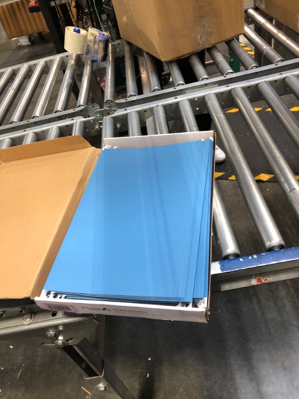 Photo 2 of Amazon Basics Hanging File Folders, Letter Size, comes in a variety of colors- this pack is Blue