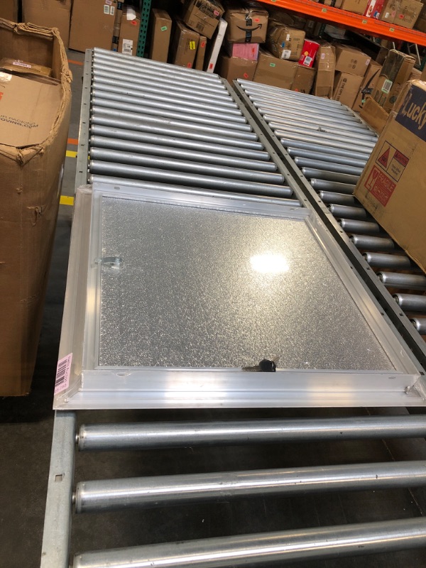 Photo 1 of 20" X 20" ALUMINUM COLOR INSULATED FIRE RATED ACCESS PANEL DOOR FOR WALL / CEILING APPLICATION (LOCK AND KEY)