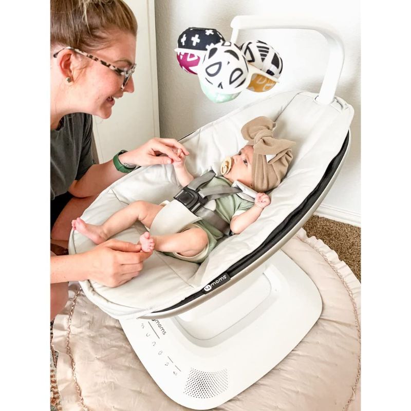 Photo 1 of 4moms MamaRoo Multi-Motion Baby Swing, Bluetooth Baby Swing with 5 Unique Motions, Grey