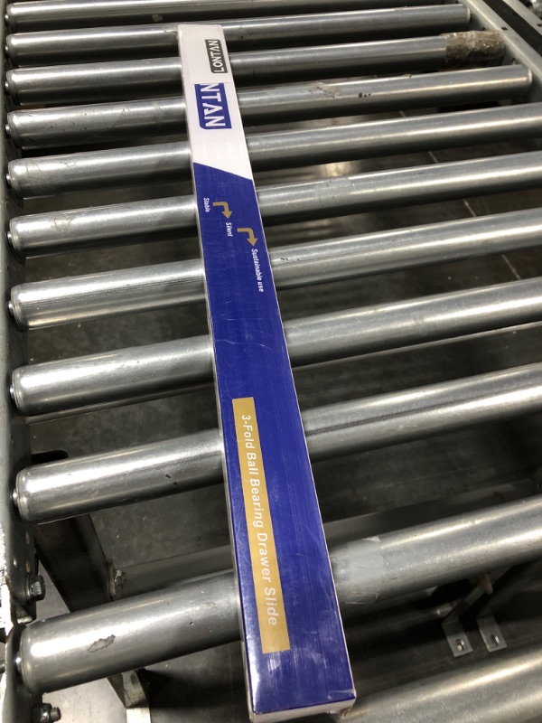 Photo 1 of 1 Pair LONTAN Soft Close Drawer Slides 24'' Soft Close Cabinet Hardware - 3 Fold Full Extension Ball Bearing Heavy Duty Drawer Slides, 100LB Capacity 24 Inch 1 Pair