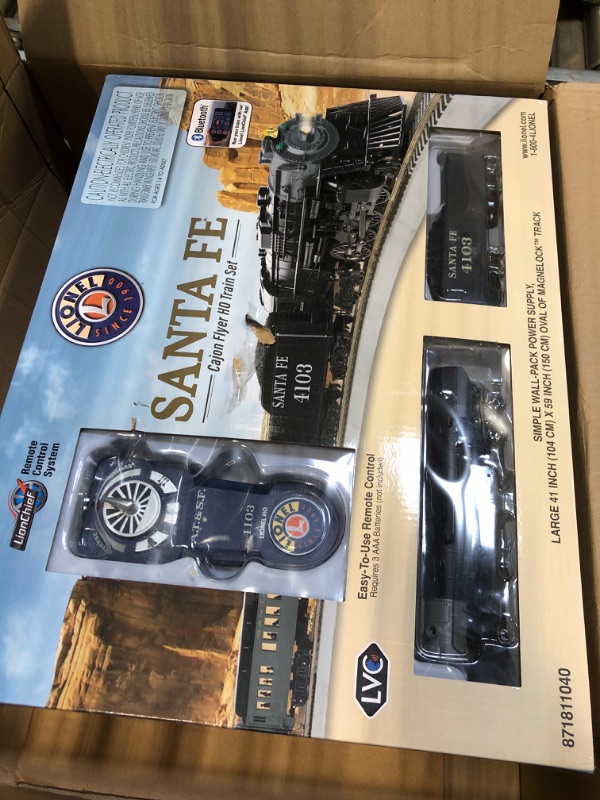 Photo 1 of Lionel Santa Fe Cajon Flyer 2-8-4 Set with Bluetooth Capability, HO Gauge Model Train Set with Remote