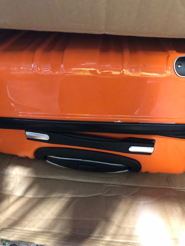 Photo 3 of Coolife Luggage Expandable(only 28") Suitcase PC+ABS Spinner 20in 24in 28in Carry on (orange new