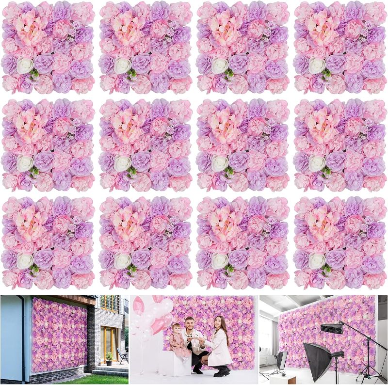 Photo 1 of 
RIDDSEE Artificial Silk Flower Panels Wall 15 * 15inch - 12Pack 3D Floral Wall Backdrop for Wedding Birthday Party Baby Showers Photo Background Decoration...